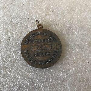 Vintage Metal Mailbox Tag